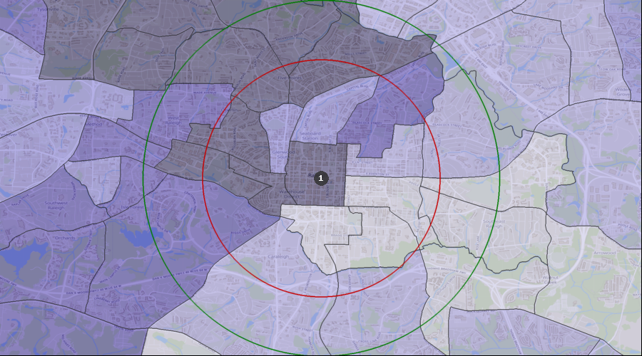 Raleigh, North Carolina - Percentage of the Population Visiting a Dentist in the Last 12 Months